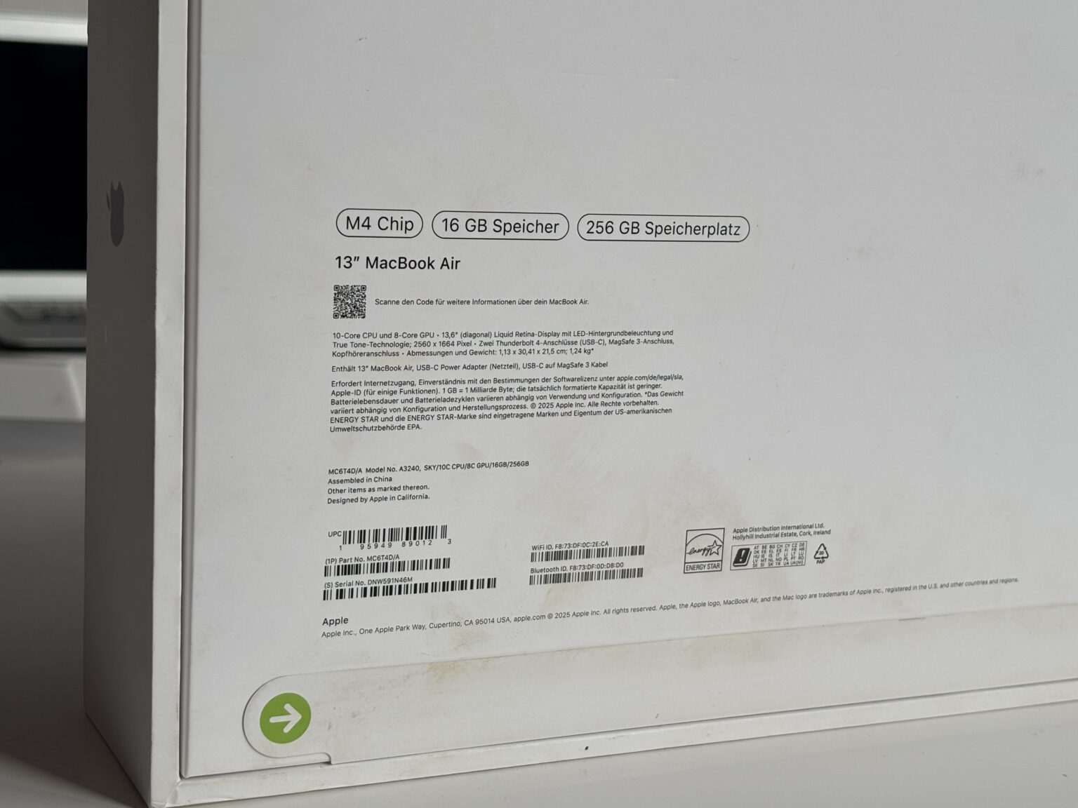 MacBook Air M4 Silver 256gb (2022) – fotka 1