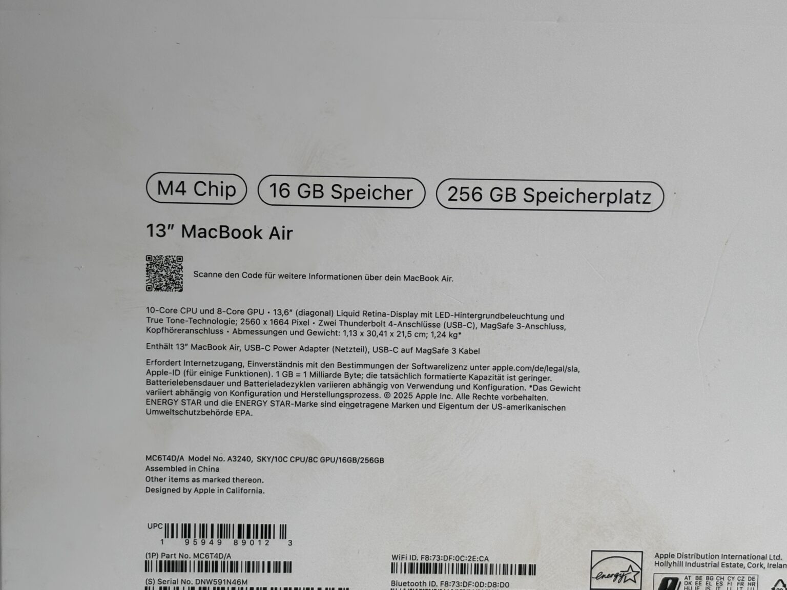 MacBook Air M4 Silver 256gb (2022) – fotka 5